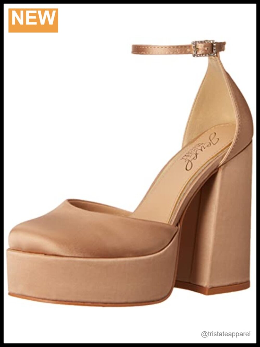 Platform Pump Pointed Toe Ankle Strap Satin Dress Shoes Formal Party